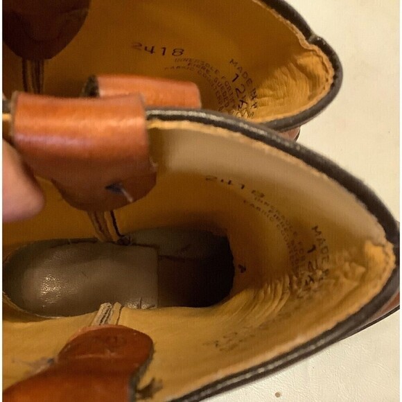 Vintage Kid's Cowboy Western Tooled Leather Boots Size 12.5 D  Made USA #2418 - Picture 12 of 12